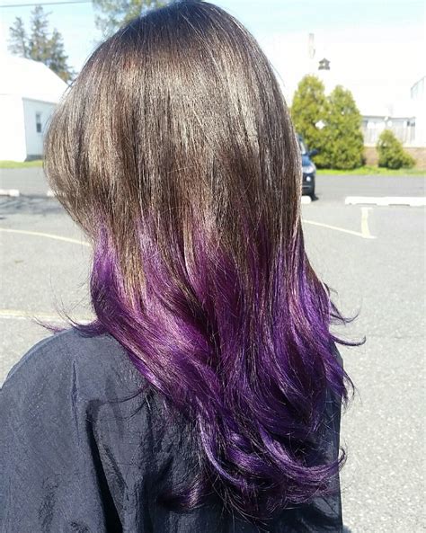 brown with purple ombre